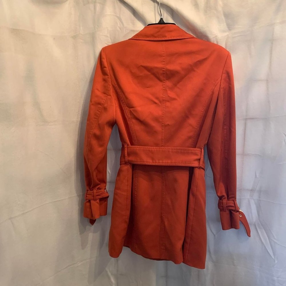 Euc Albert Nipon Terracotta Color Short Belted Tr… - image 4